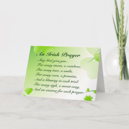 Oração Irlandesa - Cartão de Patrick de Rua
