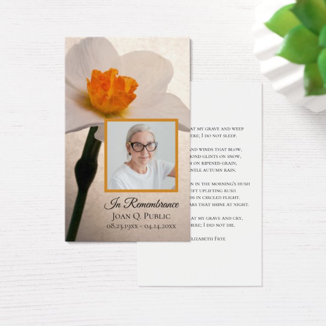 Oração Memorial do Primavera Funeral White Daffodi (Mesa)