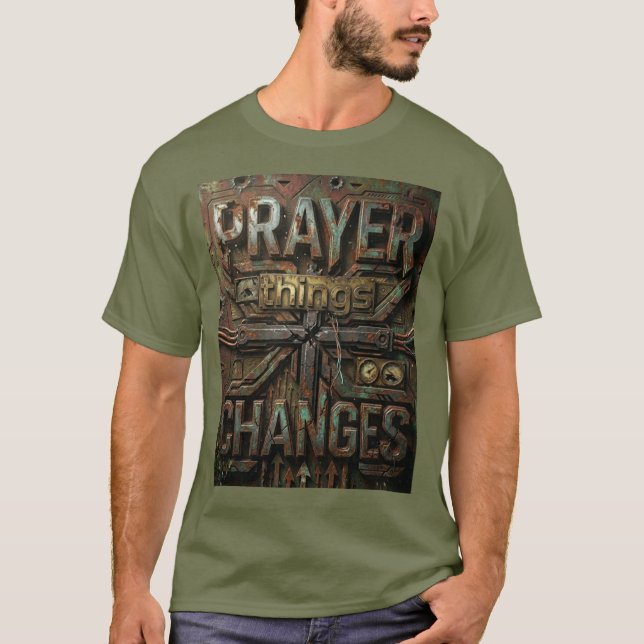 Oração Muda as Coisas – Camiseta Metálica Industri (Frente)