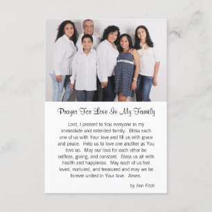 Oração Por Amor No Cartão De Oração De Foto Da Min