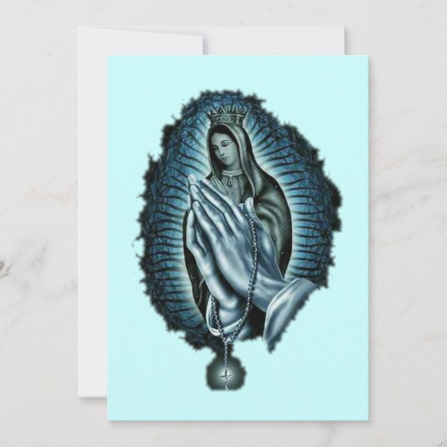 Oração Roxa Abençoada Virgem Maria Convite (Frente)