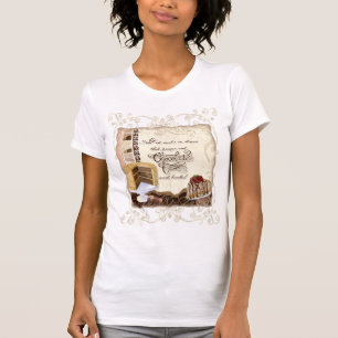 Oração & t-shirt da mulher do chocolate
