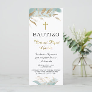 Orações Curtas Batismo Cartão Prayer Card