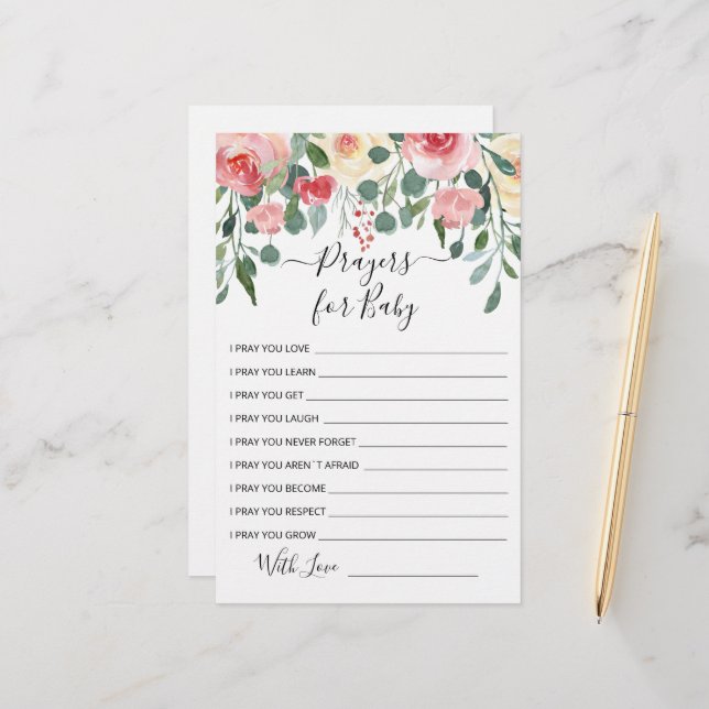 Orações Editáveis para o Cartão de Partido de Chá  (Frente/Verso In Situ)