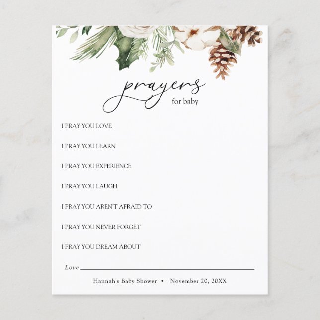 Orações para Bebê Greenery (Frente)