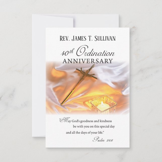 Orador Nome do Cartão 40ª Ordenação Cruzada de Ani (Frente)