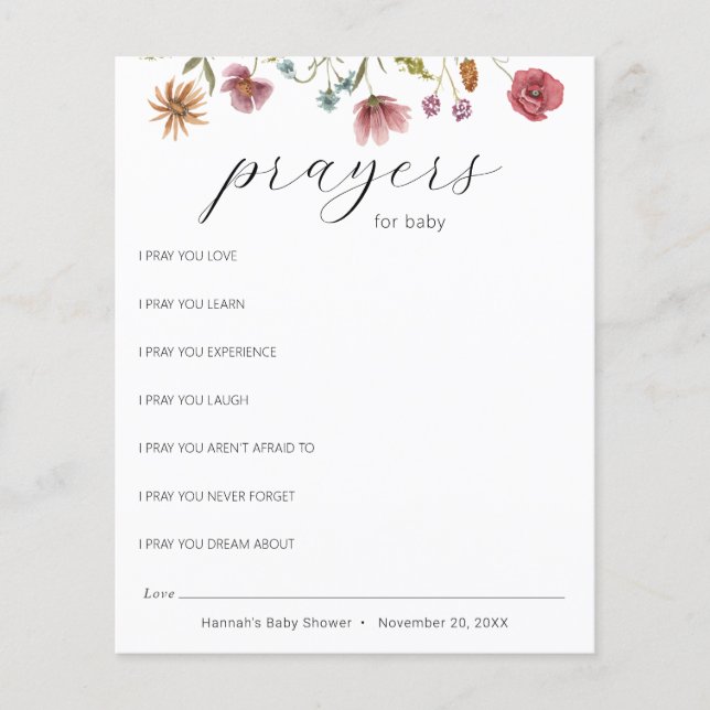 Oradores de Sangue de Flores Selvagens para Bebê (Frente)