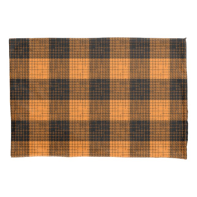  Orange Black Crosshatch Buffalo Check (Frente)