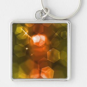 Orange Bokeh Design 1: Abstrato Ar Chaveiro