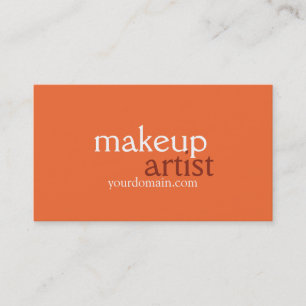 Orange Browny Beige Makeup Artist Cartão de visita
