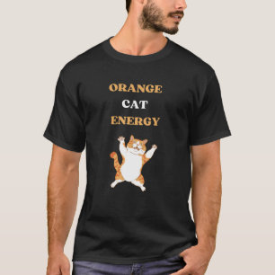 Orange Cat Energy, camiseta para gatos fofos