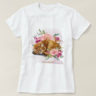 Orange Cat Mãe Bonito Presente Para Sua Camiseta