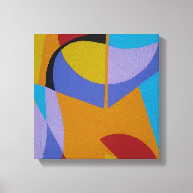 Orange Contemporary Decor Canvas Print (Frente)