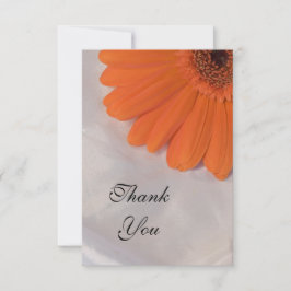 Orange Daisy on White Satin Flat - Obrigado Notas