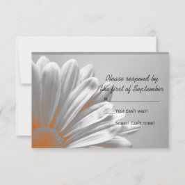 Orange Floral destaca resposta RSVP de Casamento