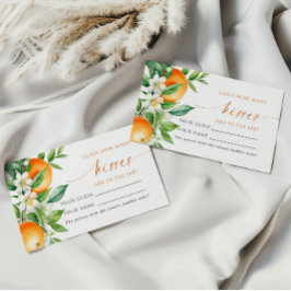 Orange Floral Quantos Kisses Cartão de Jogo de Chá