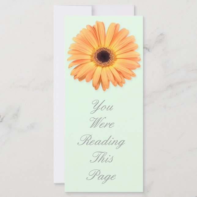 Orange Gerbera Bookmark Modelo (Frente)