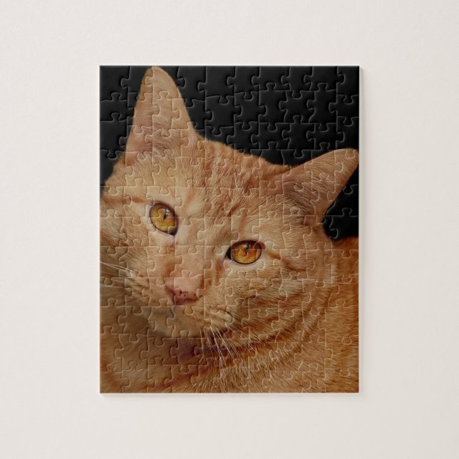 ORANGE GINGER TABBY CAT JIGSAW QUEBRA-CABEÇA (Vertical)