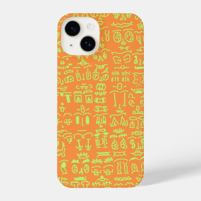 Orange & Green Doodle Pattern Case – Artist (Verso)