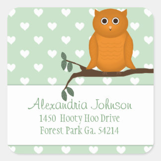 Orange Owl: Autocolantes de Endereço