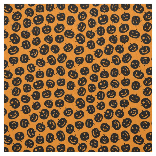 Orange Pumpkin Feliz Tecido Moderno Halloween (Modelo)