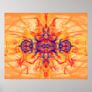 ORANGE SMOKE - Arte Fractal - Poster
