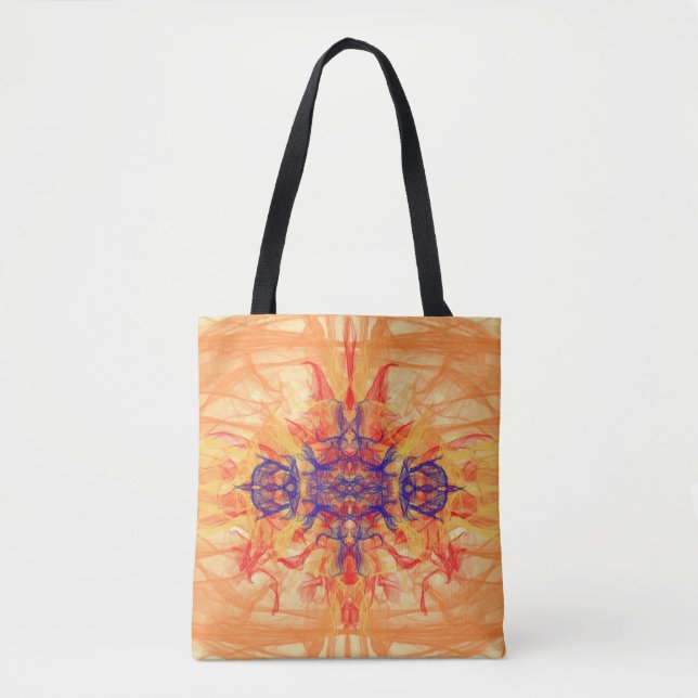 ORANGE SMOKE - Arte Fractal - Tote Bag (Frente)