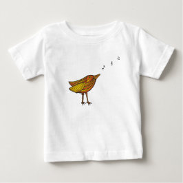 Orange Song Bird & Birdhouse Baby/Toddler T-Shirt