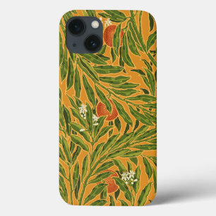 Orange Tree Vintage Wallpaper Pattern Art Nouveau