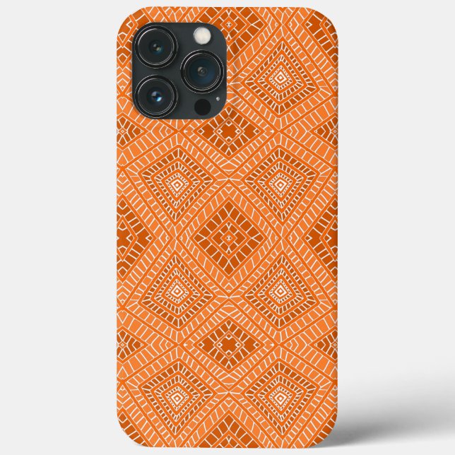 orange Tribal Diamantes Africano (Verso)