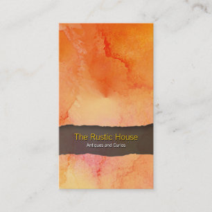 Orange Watercolor Wash Retail Cartão de visita