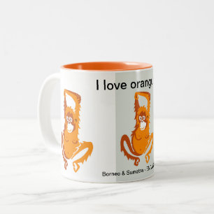 Orangutan - Caneca de café de dois tons