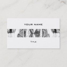 Orb cartão de visita branco de faixa de cromo