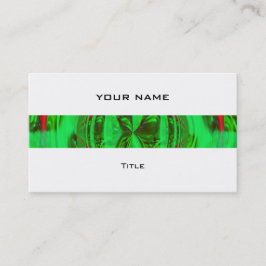 Orb cartão de visita branco de faixa verde