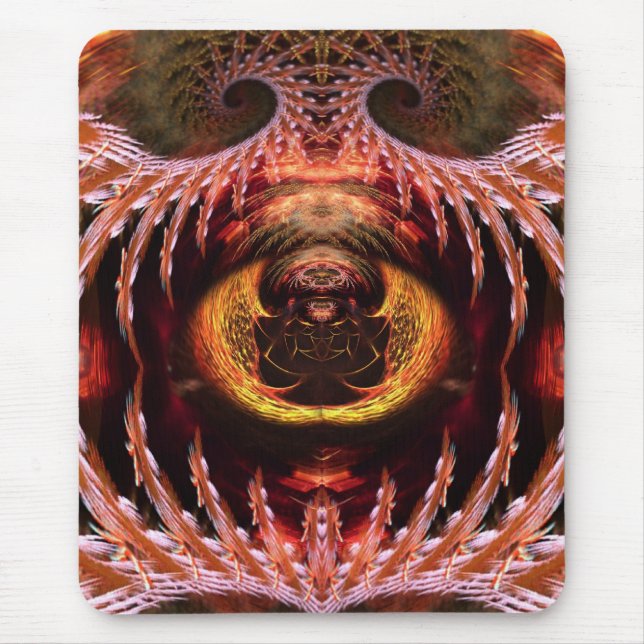 Orb Spirit Tree Fractal Art Fantasy Mousepad (Frente)