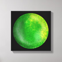Orb Verde Galáxia - Impressão Emerald Canvas