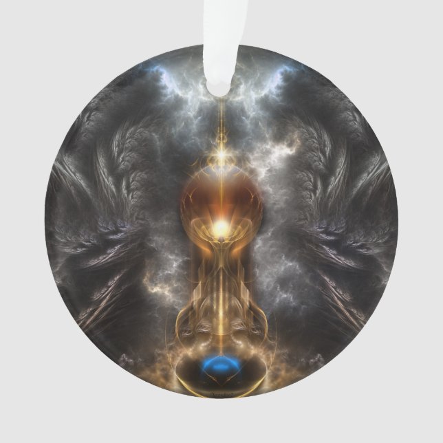 Orbe De Luz Arte Fractal Enfeite De Acrílico (Frente)