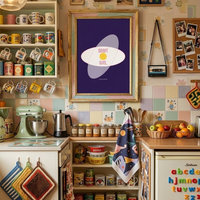 Orbit Girl — 90s Maximalist Poster | Retro Bedrm  (Criador carregado)