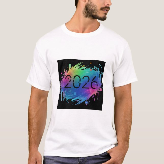 Orbital Dawn: Camiseta de Ano Novo 2026 (Frente)