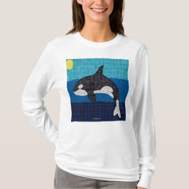 Orca (branca) - Camiseta Feminina de Manga Longa