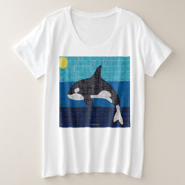 Orca (branca) - Camiseta Feminina Tamanho Plus