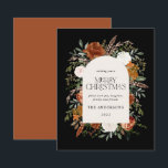 Orca elegante botânica elegante do orçamento Sage<br><div class="desc">Design de cartão de Natal floral com aquarela rustica. Com belas ferrugem,  terracotta,  pampas verdes pretas e sagas,  erva eucalipto,  detalhes da aquarela botânica. Este design de Natal moderno define certamente o estilo para a sua época de férias</div>