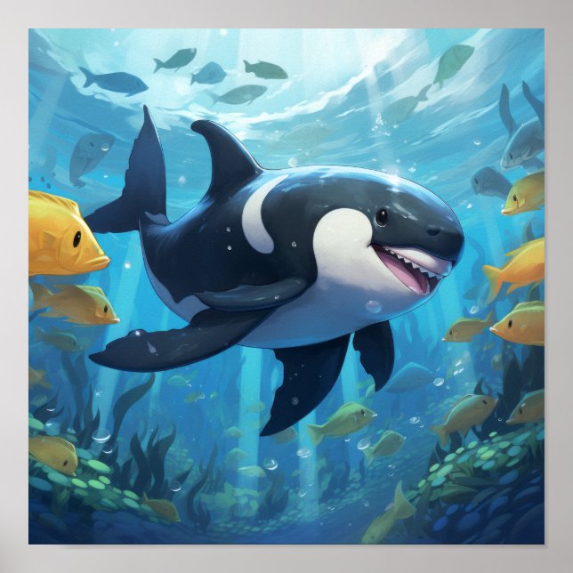 Orca Pokemon Poster - Trabalho de arte de greve pa (Frente)