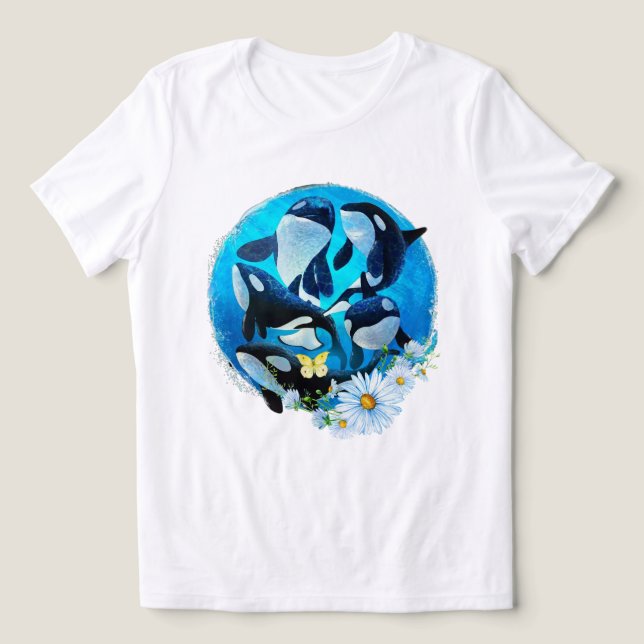 Orca Salva Nossa Camisa Oceânica (Design frontal)