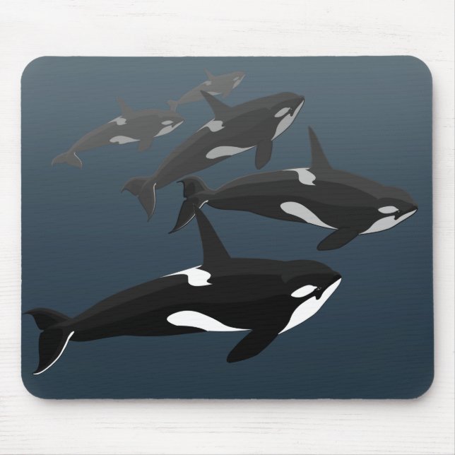 Orca Whale Mousepad Personalizado Pad do Rato de B (Frente)