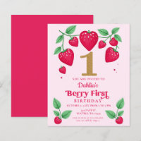 Orçamento 1º Aniversário Convite Berry Primeiro An