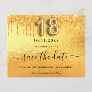 Orçamento 18º aniversário da folga de ouro salv