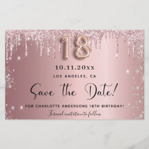 Orçamento 18º aniversário embebido cor-de-rosa