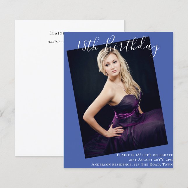 ORÇAMENTO 18º Aniversário FOTO Convite (Frente/Verso)