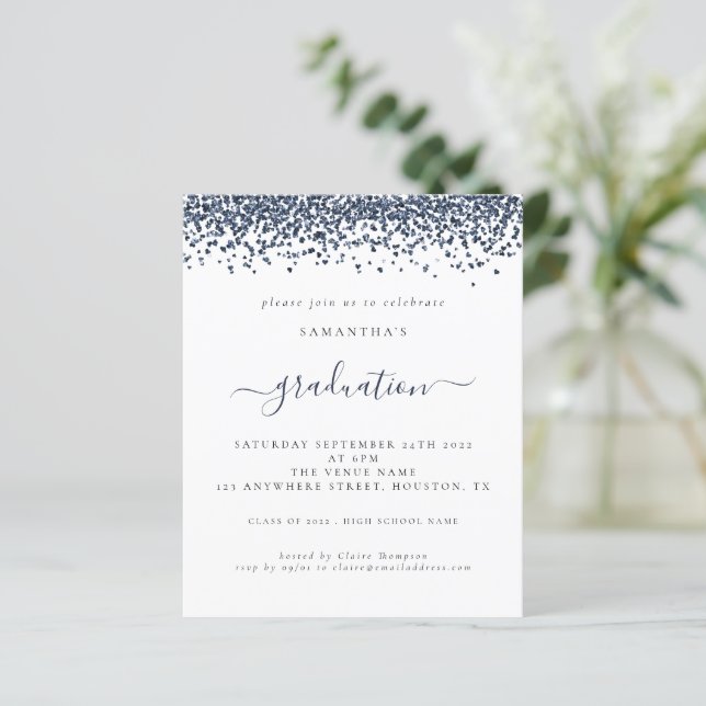 Orçamento 2024 Marinho de Graduação Convite para L (Em pé/Frente)